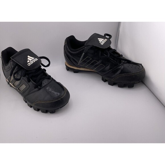 Adidas Baseball Cleats Youth Size 1 Black Change Up MD 2 K Color Inserts - Picture 2 of 9